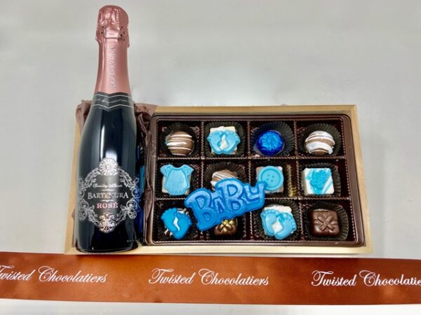 Baby Boy Truffle Wine Gift Box